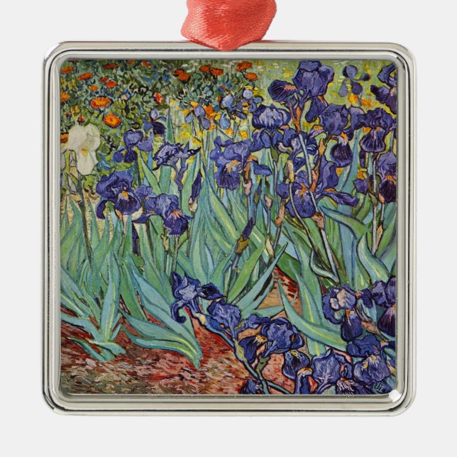 Van Gogh Iriser Impressionistisk Målning Julgransprydnad Metall (Framsidan)