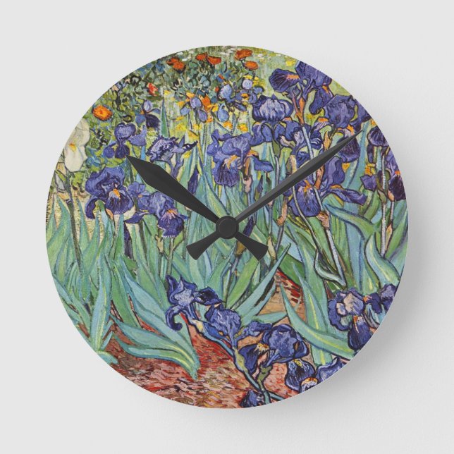 Van Gogh Iriser Impressionistisk målning Rund Klocka (Framsida)