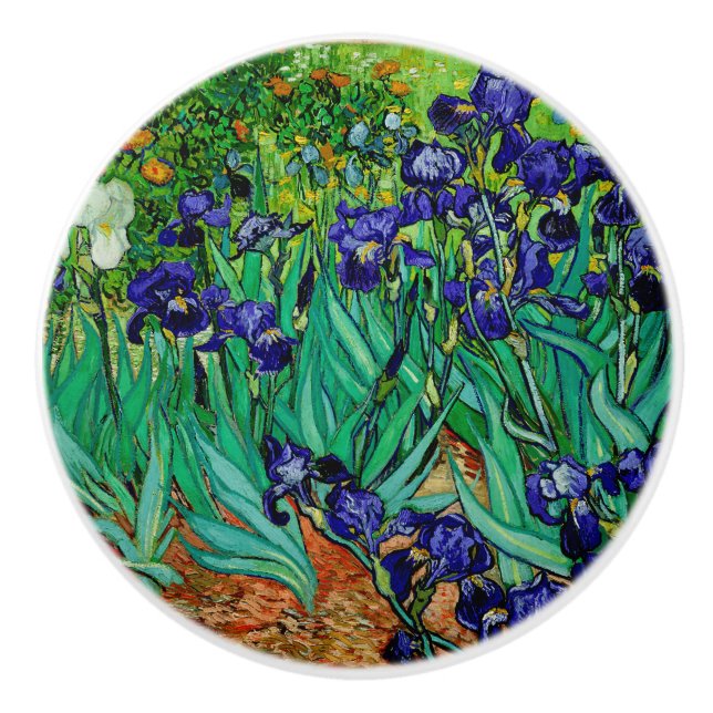 Van Gogh Irises at St. Remy, Deep Lila Knopp (Framsidan)