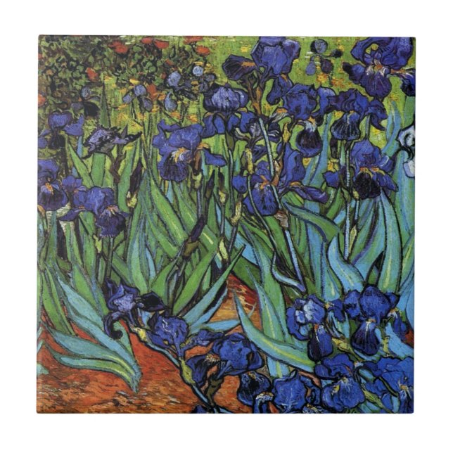 Van Gogh Irises belägger med tegel Kakelplatta (Framsidan)