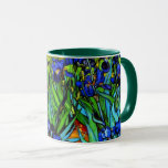 Van Gogh - Irises, bra konsmålning Mugg<br><div class="desc">Iriser,  vibrerande blommigt målning av Vincent van Gogh</div>