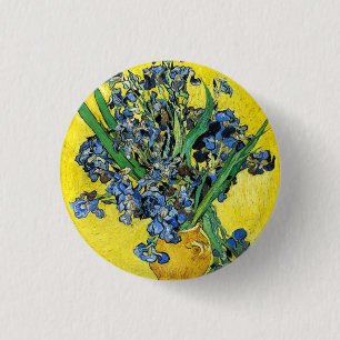 Van Gogh Irises Button Knapp