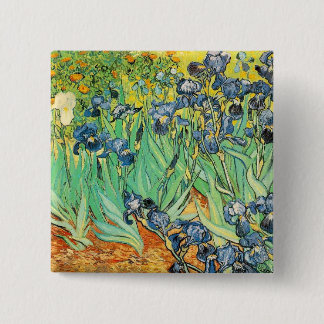 Van Gogh Irises Button Knapp