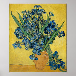 Van Gogh Irises - Djärv blå och gul konst Poster