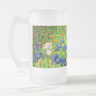 Van Gogh Irises Frostat Ölglas