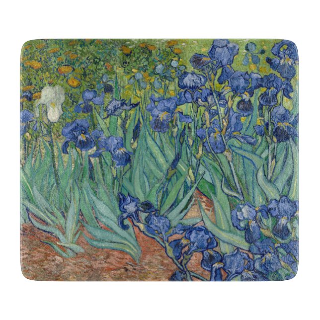 Van Gogh Irises Glass Caking Board (Framsidan)