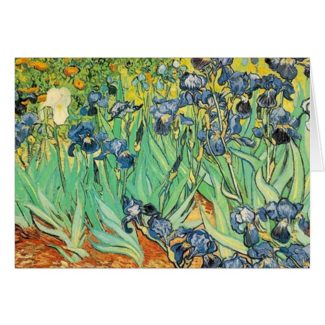 Van Gogh Irises Hälsningskort (Framsidan Horizontal)