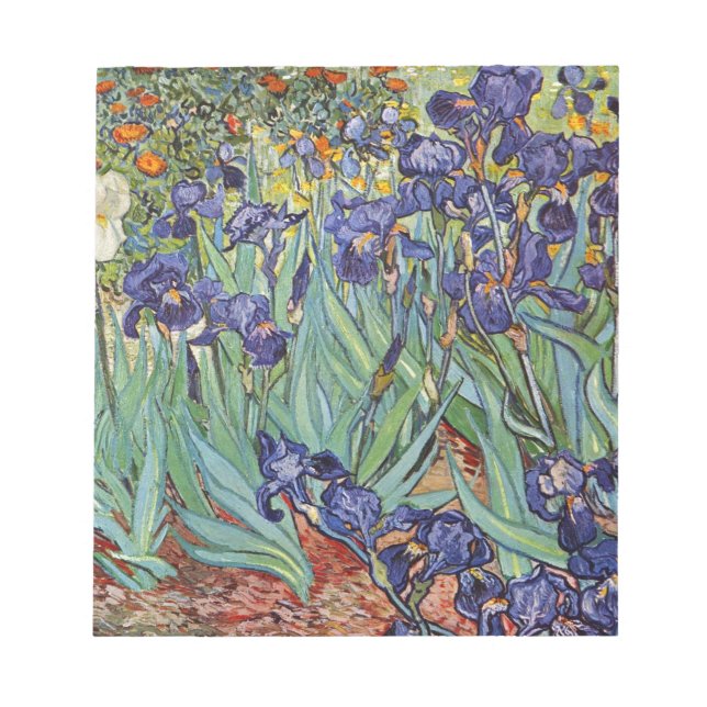 Van Gogh Irises Impressionist Painting Anteckningsblock (Framsida)