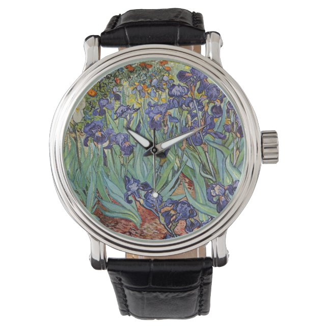 Van Gogh Irises Impressionist Painting Armbandsur (Framsida)