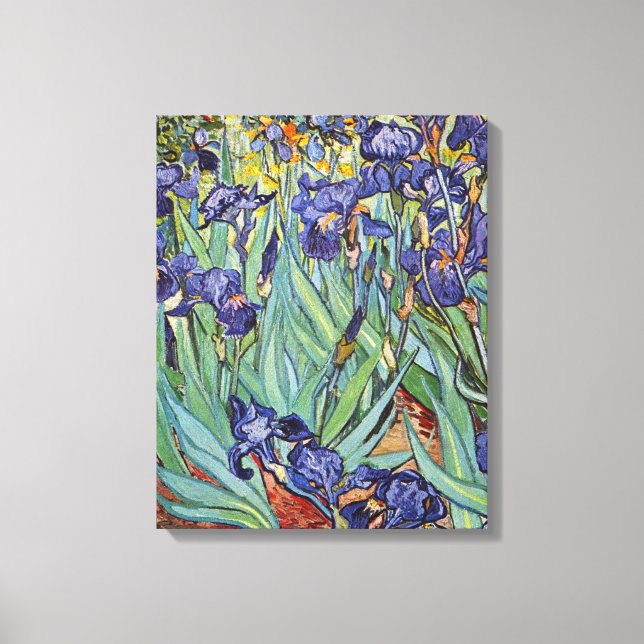 Van Gogh Irises Impressionist Painting Canvastryck (Framsida)