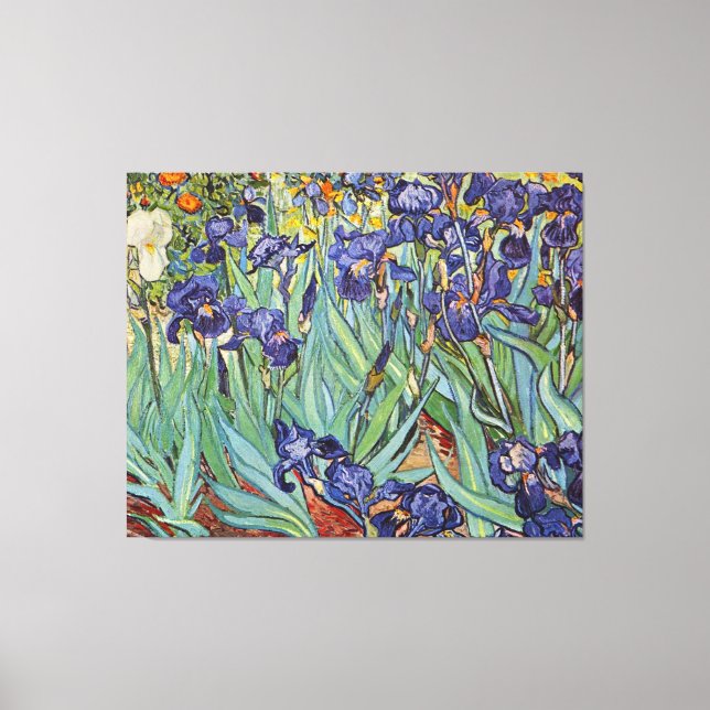 Van Gogh Irises Impressionist Painting Canvastryck (Framsida)