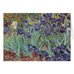 Van Gogh Irises Impressionist Painting Hälsningskort