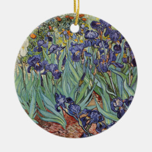 Van Gogh Irises Impressionist Painting Julgransprydnad Keramik