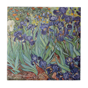 Van Gogh Irises Impressionist Painting Kakelplatta
