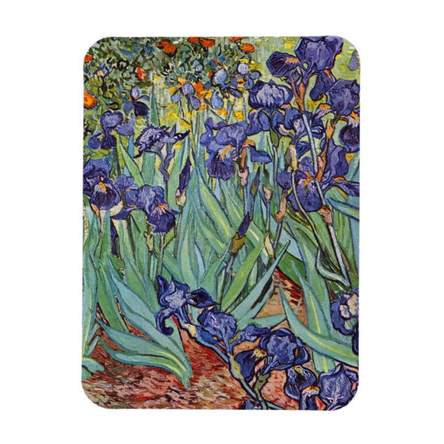 Van Gogh Irises Impressionist Painting Magnet (Vertikal)