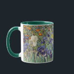 Van Gogh Irises Impressionist Painting Mugg<br><div class="desc">Vincent Van Gogh Irises på Saint Remy - Vincent Van Goghs iriser är en fantastisk imponerande målning av en av de mest framstående konstnärerna av intsionism. Iris-trädgården snurrar med färg och känslor, eftersom lilan flyter upp från sin blå grönt och löv. Det finns blommor i bakgrunden av orangen, bakom lilan....</div>