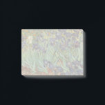 Van Gogh Irises Impressionist Painting Post-it Block<br><div class="desc">Vincent Van Gogh Irises på Saint Remy - Vincent Van Goghs iriser är en fantastisk imponerande målning av en av de mest framstående konstnärerna av intsionism. Iris-trädgården snurrar med färg och känslor, eftersom lilan flyter upp från sin blå grönt och löv. Det finns blommor i bakgrunden av orangen, bakom lilan....</div>