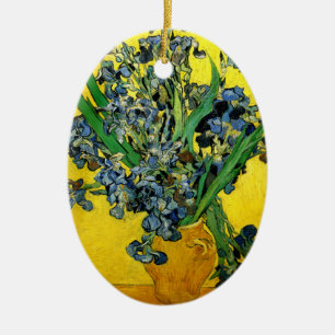 Van Gogh: Irises Julgransprydnad Keramik