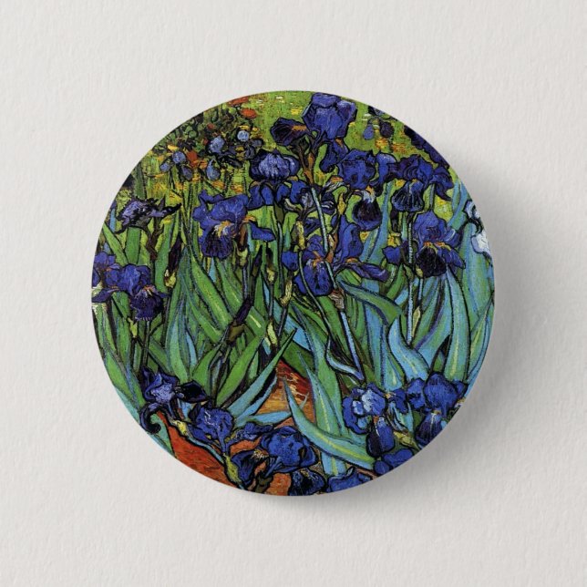 Van Gogh Irises knäppas Knapp (Framsida)