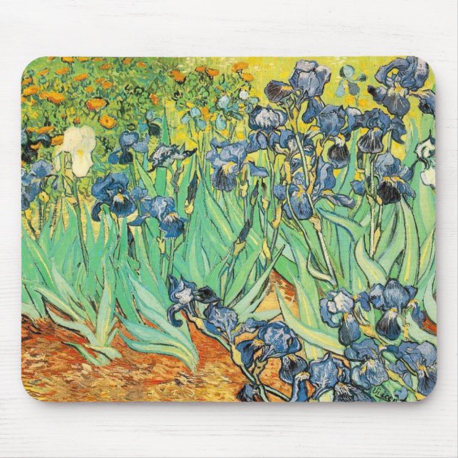 Van Gogh Irises Mousepad Musmatta (Framsidan)