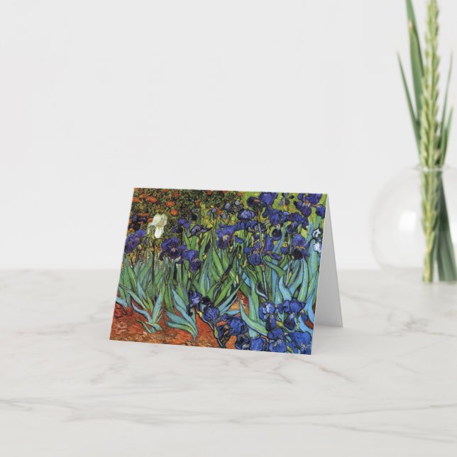 Van Gogh Irises Note Card Kort (Framsida)