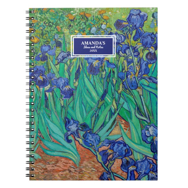Van Gogh Irises Painting Anteckningsbok (Framsidan)