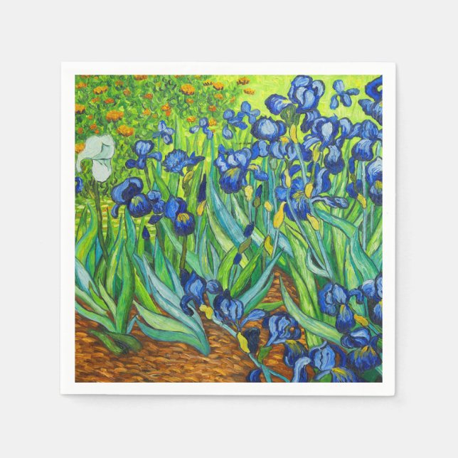 Van Gogh Irises Pappersservett (Framsidan)