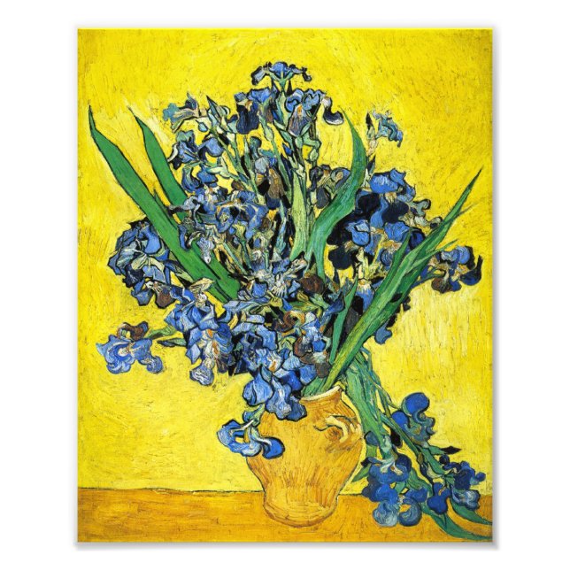 Van Gogh Irises Print Fototryck (Framsidan)
