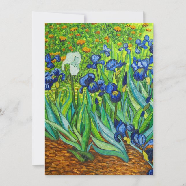 Van Gogh Irises Spara Datumet (Framsida)