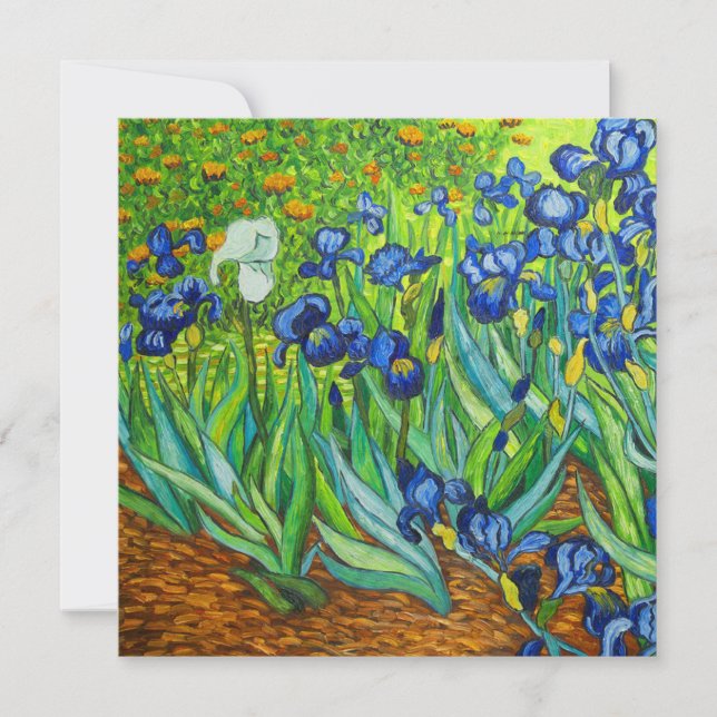 Van Gogh Irises Spara Datumet (Framsida)