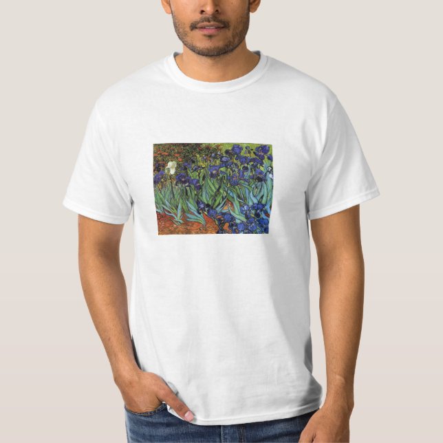 Van Gogh Irises T-tröja T-shirt (Framsida)