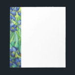 Van Gogh Irises uppdaterad Anteckningsblock<br><div class="desc">Anteckningsblock med Vincent van Goghs oljemålning Irises (1889). Under sin vistelse på asyl blev livet fortfarande en symbol för vackra blå iriser i olika nyanser. En underbar gåva till fläkt av postimperialism och nederländsk konst.</div>