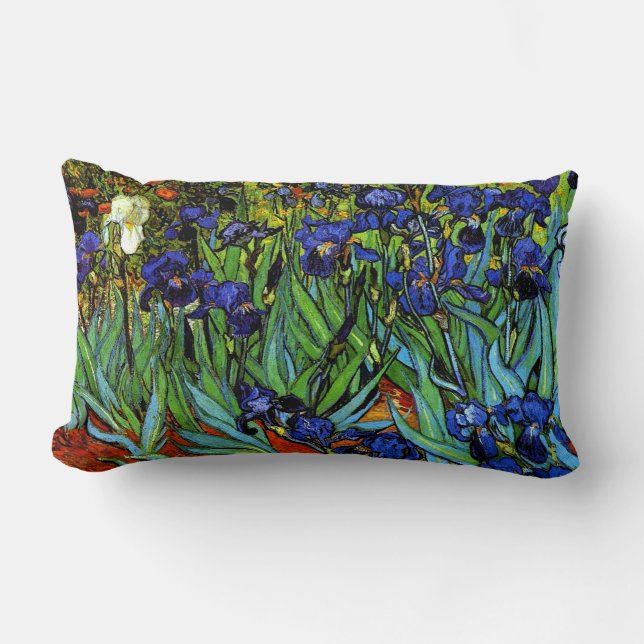Van Gogh - Irises, vacker målning Lumbarkudde (Framsida)