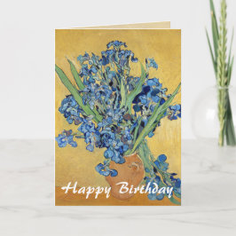 Van Gogh Irises Vas Blåa blommor Art Birgag Kort