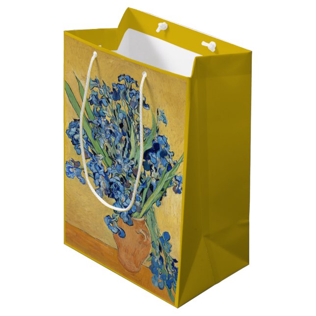 Van Gogh Irises Vas Flowers Berömd Art (Framsidan Vinklad)