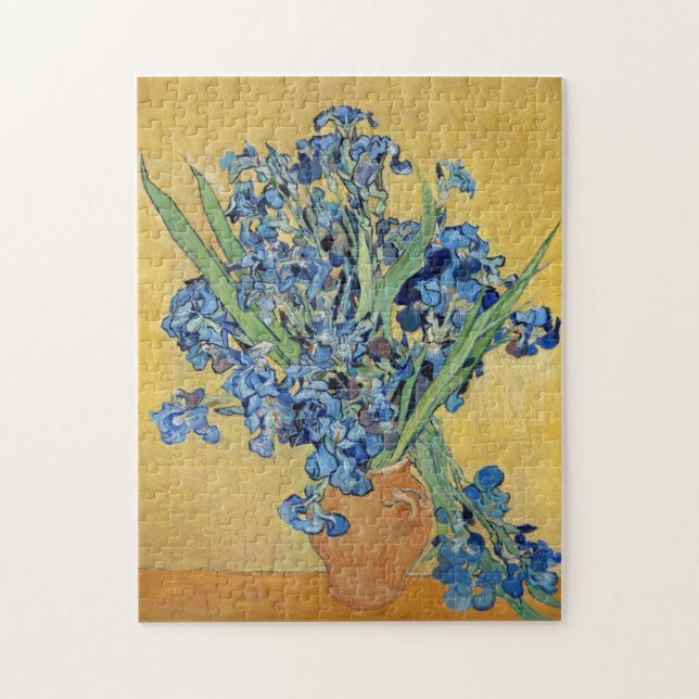 Van Gogh Irises Vas Flowers Blommigt still Life Ar Pussel (Vertikal)