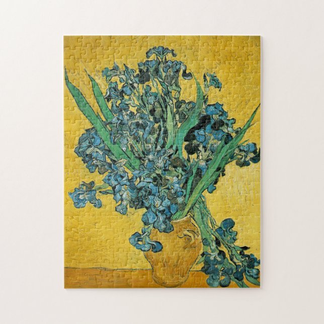 Van Gogh Irises Vas Gult Blommigt Painting Pussel (Vertikal)