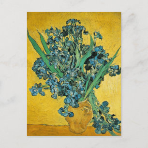 Van Gogh Irises Vas Gult Blommigt Painting Vykort