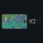 Van Gogh Irises. Vintage av blå blommigt Bagagebricka<br><div class="desc">Van Gogh "Irises"-märkre. Blått blommigt,  konstverk.</div>