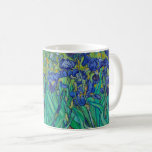 Van Gogh Irises. Vintage av blå blommigt Kaffemugg<br><div class="desc">Van Gogh "Irises" kaffe mugg. Blått blommigt,  konstverk.</div>