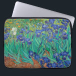 Van Gogh Irises. Vintage av blå blommigt Laptop Fodral<br><div class="desc">Van Gogh "Irises" laptop sleeve. Blått blommigt,  konstverk.</div>