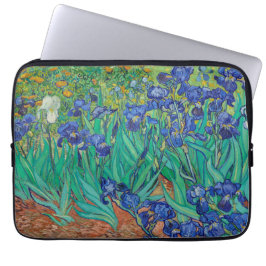 Van Gogh Irises. Vintage av blå blommigt Laptop Fodral