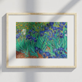 Van Gogh Irises. Vintage av blå blommigt Poster