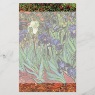 Van Gogh Irises, Vintage Garden Fine Art Brevpapper