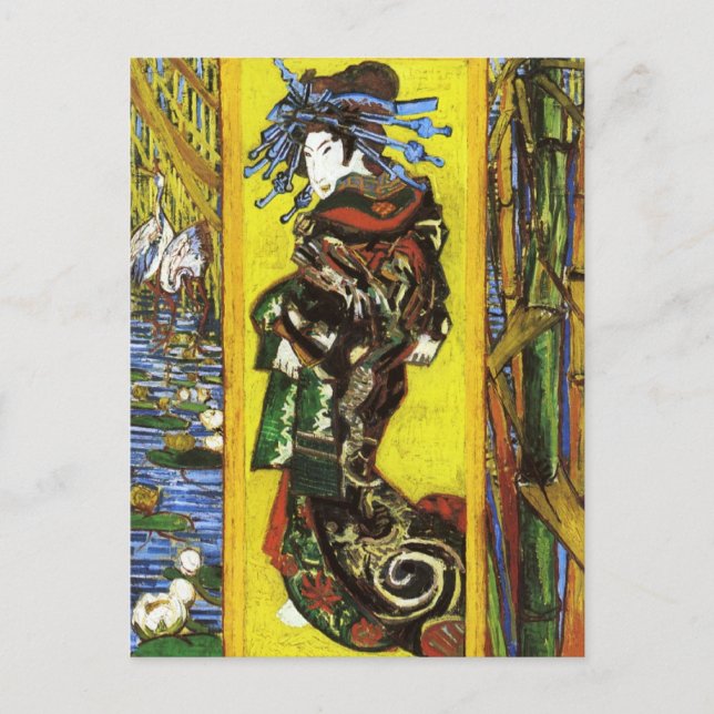 Van Gogh Japonaiserie Oiran Postcard Vykort (Framsida)