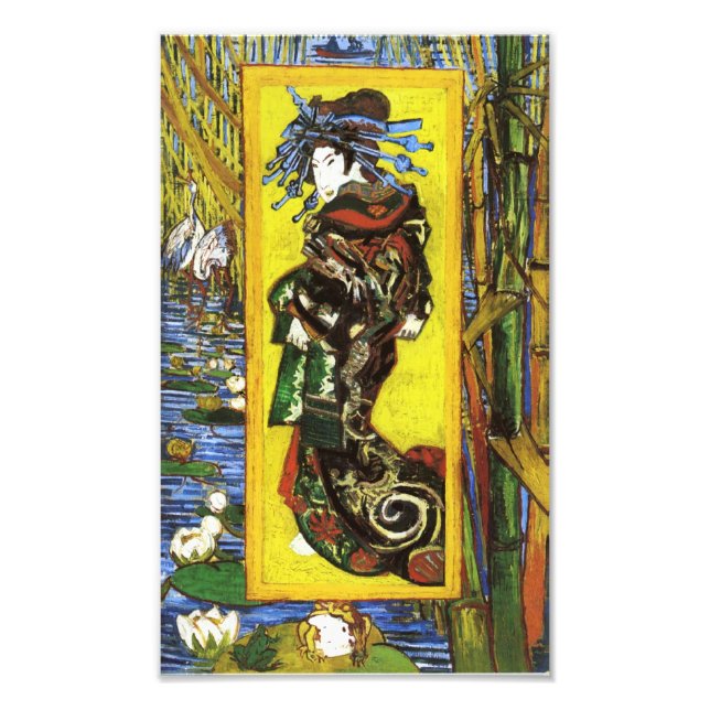 Van Gogh Japonaiserie Oiran Print Fototryck (Framsidan)
