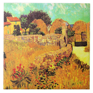 Van Gogh - Jordbrukshus i Provence Kakelplatta