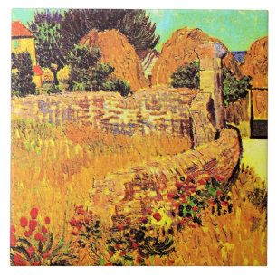 Van Gogh - Jordbrukshus i Provence Kakelplatta