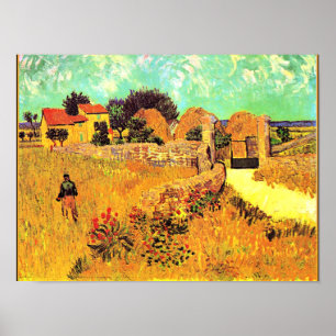 Van Gogh - Jordbrukshus i Provence Poster