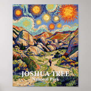 Van Gogh Joshua Tree Hidden Valley Vintage Öken Poster